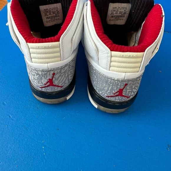 2007 NIKE AIR JORDAN OL'SCHOOL WHITE BLACK CEMENT GREY FIRE RED OG 10.5 - Picture 5 of 6